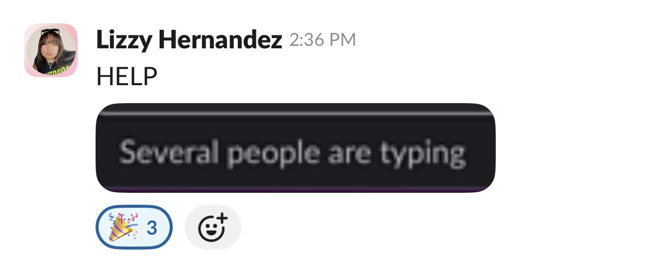 Creator community Slack message